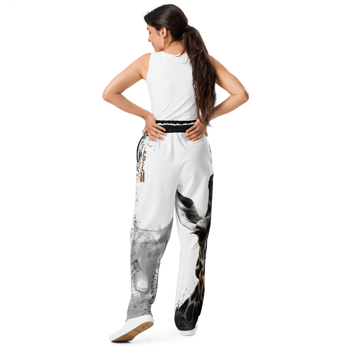 GLM - Giraffe Lives Matter Wide-Leg Joggers: Stand Tall for the Tallest Cause in the Underworld!