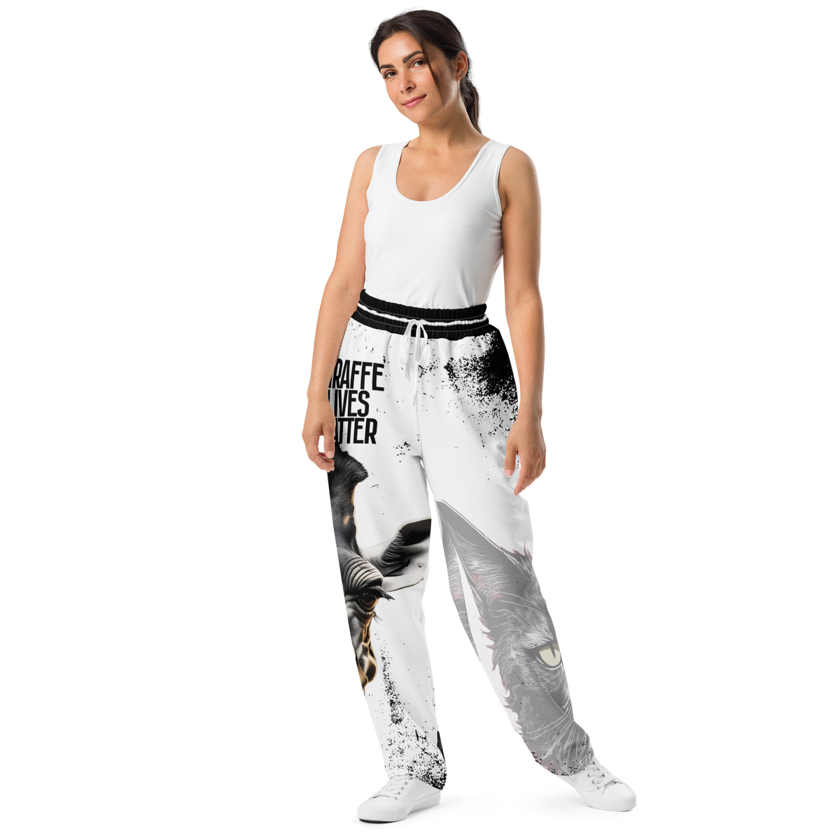 GLM - Giraffe Lives Matter Wide-Leg Joggers: Stand Tall for the Tallest Cause in the Underworld!