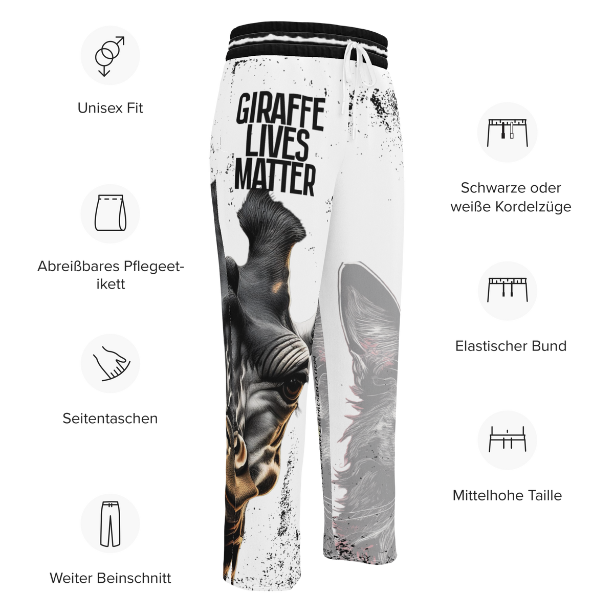 GLM - Giraffe Lives Matter Wide-Leg Joggers: Stand Tall for the Tallest Cause in the Underworld!