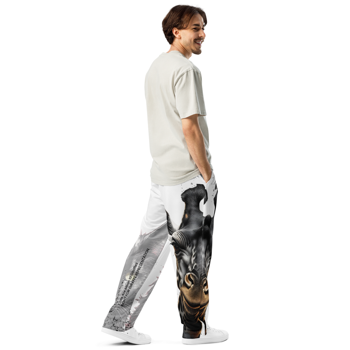 GLM - Giraffe Lives Matter Wide-Leg Joggers: Stand Tall for the Tallest Cause in the Underworld!