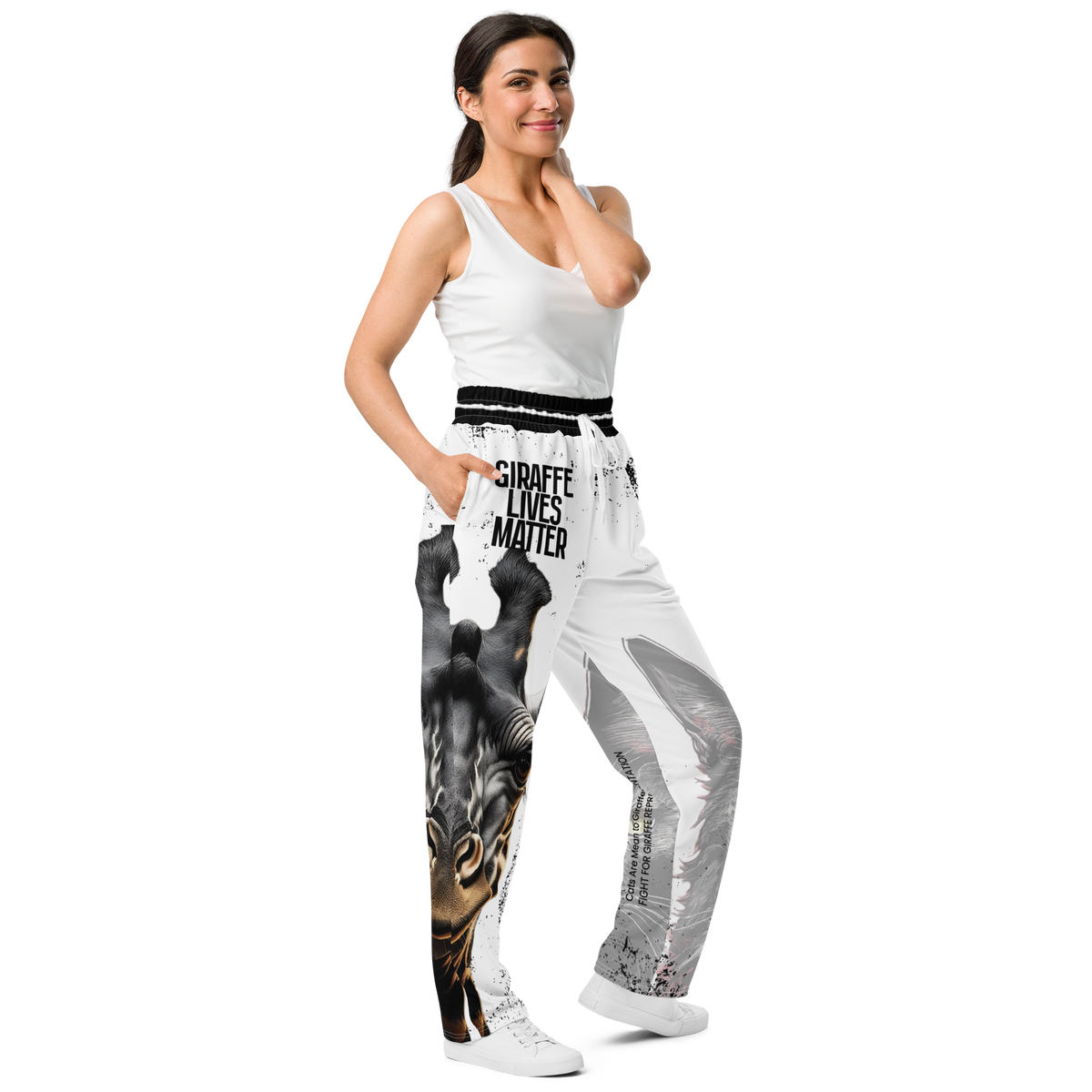 GLM - Giraffe Lives Matter Wide-Leg Joggers: Stand Tall for the Tallest Cause in the Underworld!